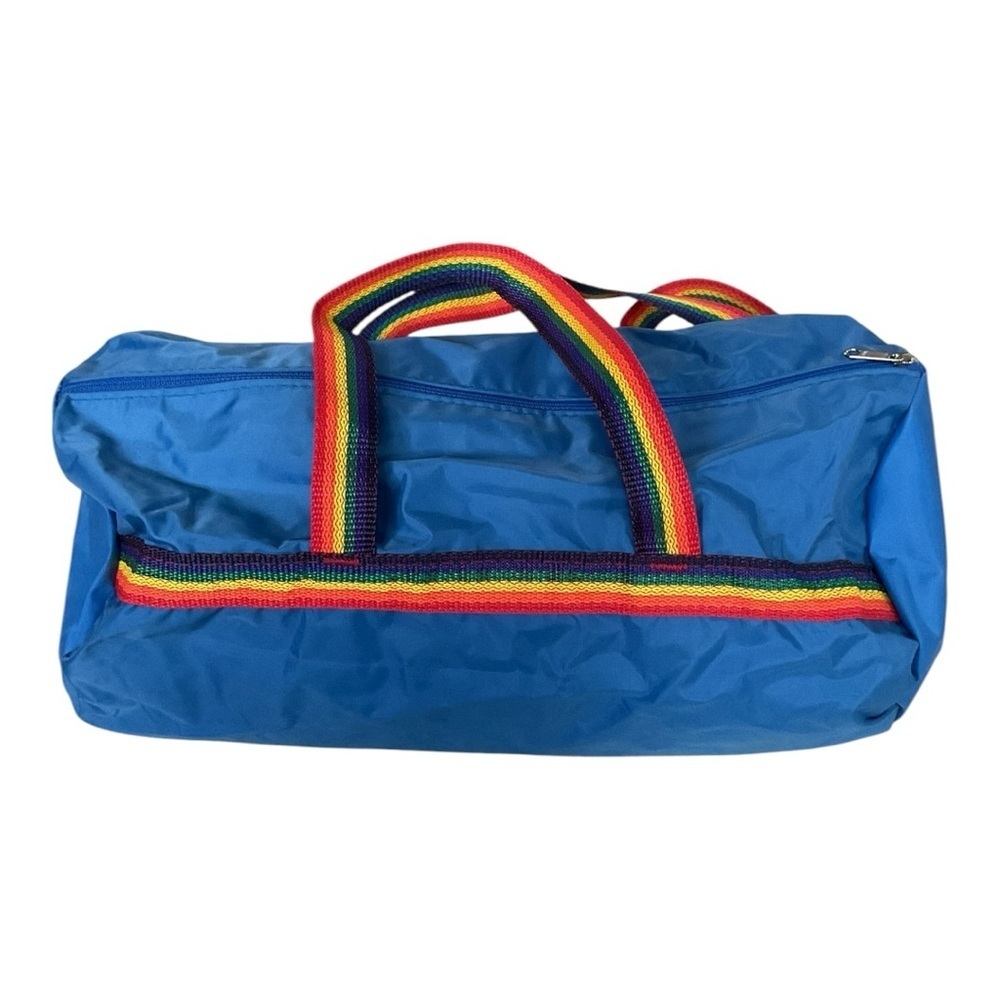 Vintage Thumbuddy Club Duffel Bag – Clinton National Bank Promo Rainbow Strap - Picture 3 of 6
